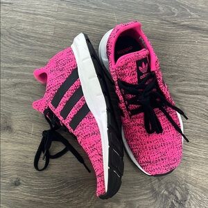 Adidas Kids Pink and Black Sneakers